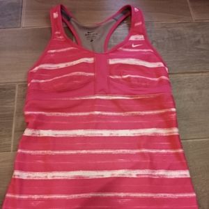 Woman's size M pink nike tanktop with built-in bra